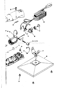 Base Assembly Diagram and Parts List for 57225147  Craftsman Multi-Tool