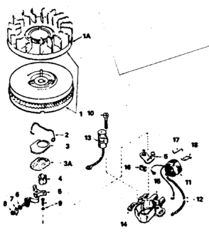 Part Location Diagram of 610583 Craftsman Flywheel
