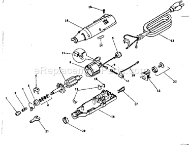 Unit Parts Diagram and Parts List for 57261002  Craftsman Multi-Tool