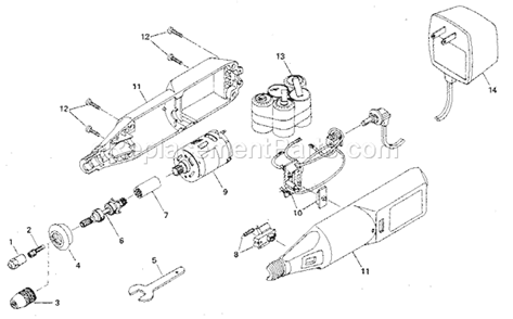 Unit Parts Diagram and Parts List for 57261006  Craftsman Multi-Tool