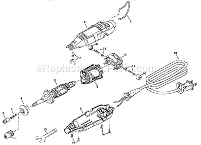 Rotary Tool Diagram and Parts List for 572610230  Craftsman Multi-Tool