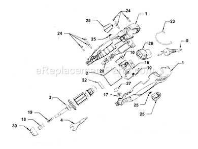 Housing Assy Diagram and Parts List for 572611200  Craftsman Multi-Tool