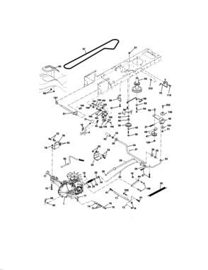 Ground Drive Diagram and Parts List for 917271742  Craftsman Lawn Tractor