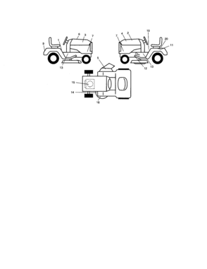 Decals Diagram and Parts List for 917276400  Craftsman Lawn Tractor