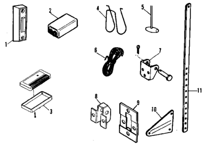 Installation Diagram and Parts List for 139531006  Craftsman Garage Door Opener