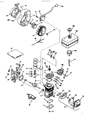 Engine Diagram and Parts List for 200663111  Craftsman Engine