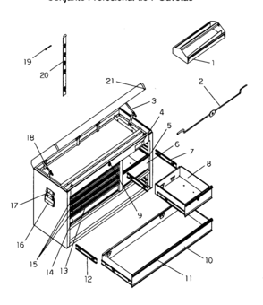 Part Location Diagram of A4828-DCG Craftsman Tote tray