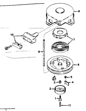 Rewind Starter No. 5900420 Diagram and Parts List for 143626122  Craftsman Engine