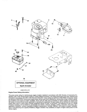 Engine Diagram and Parts List for 917986130  Craftsman Lawn Tractor
