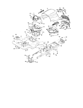 Chassis Assembly Diagram and Parts List for 917287210  Craftsman Lawn Tractor