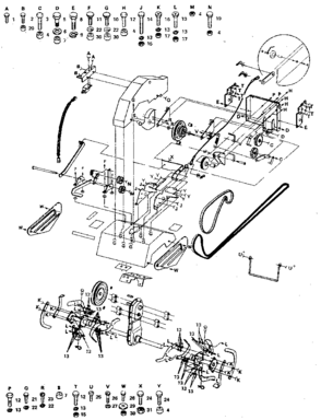 Replacement Parts Diagram and Parts List for 917252462  Craftsman Tiller