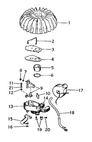 Magneto No. 610603 Diagram and Parts List for 91760021  Craftsman Chainsaw