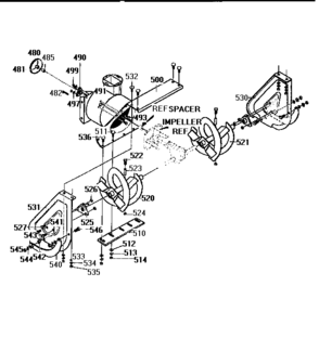 Auger Housing Diagram and Parts List for 84728  Craftsman Snow Blower