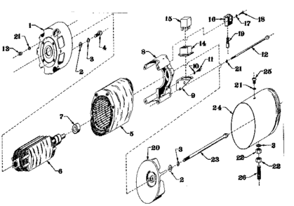 Generator Diagram and Parts List for 58031970  Craftsman Generator
