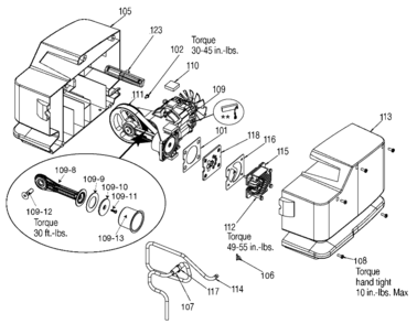 PUMP Diagram and Parts List for 919-16724 Type 2 Craftsman Compressor
