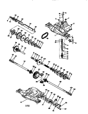 Transaxle 430-113 Diagram and Parts List for 917270611  Craftsman Lawn Tractor