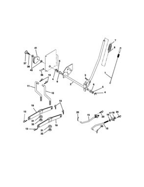Lift Assembly Diagram and Parts List for 917272410  Craftsman Lawn Tractor