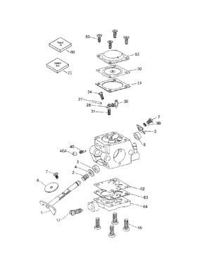 Carburetor Diagram and Parts List for 143002072  Craftsman Engine