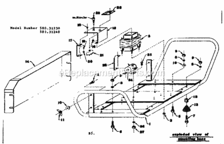 Page B Diagram and Parts List for 58031240  Craftsman Generator