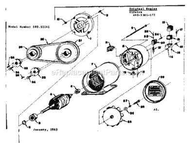 Part Location Diagram of 23259-8 Craftsman Pulley