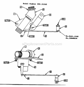 Page D Diagram and Parts List for 58031260  Craftsman Generator