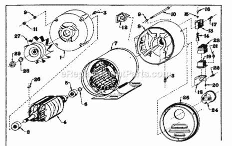 Page A Diagram and Parts List for 58031350-1  Craftsman Generator