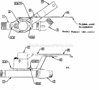 Part Location Diagram of 25427 Craftsman Cont Lever