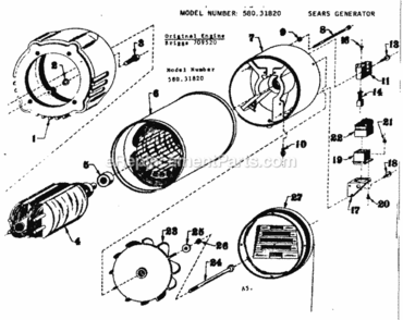 Part Location Diagram of T-24992 Craftsman Stator Assem