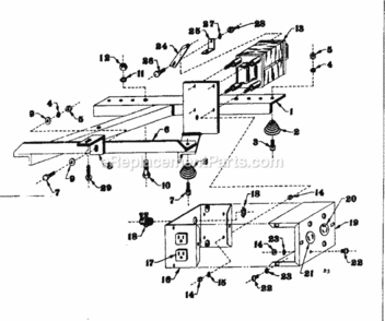 Page B Diagram and Parts List for 58031983  Craftsman Generator