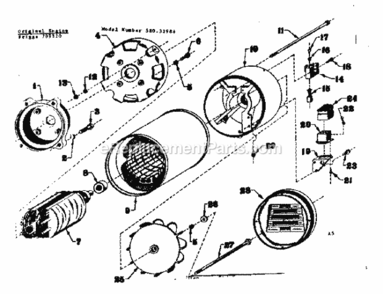 Page A Diagram and Parts List for 58031984  Craftsman Generator