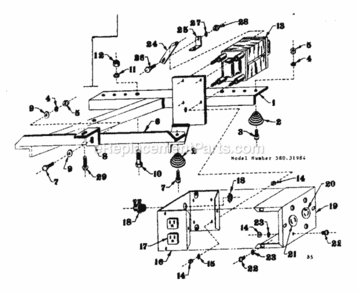 Page B Diagram and Parts List for 58031984  Craftsman Generator