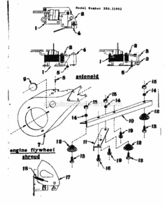 Page B Diagram and Parts List for 58031992  Craftsman Generator