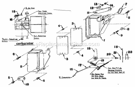 Part Location Diagram of 25029 Craftsman Adjust Lever