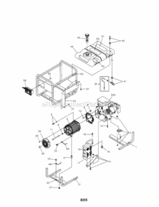 Page A Diagram and Parts List for 580323602  Craftsman Generator
