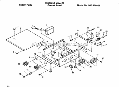 Page C Diagram and Parts List for 580326011  Craftsman Generator
