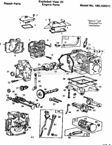 Page G Diagram and Parts List for 580326011  Craftsman Generator