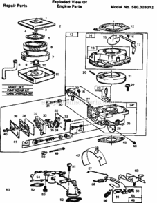 Page H Diagram and Parts List for 580326011  Craftsman Generator