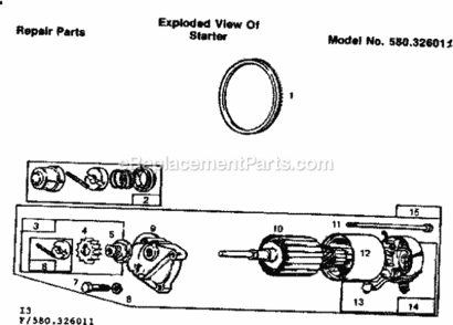 Page I Diagram and Parts List for 580326011  Craftsman Generator