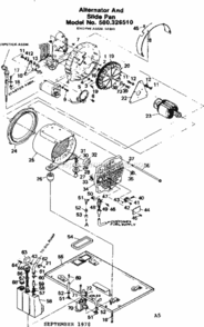 Part Location Diagram of 49463 Generac OBS STATOR ASSY TXP