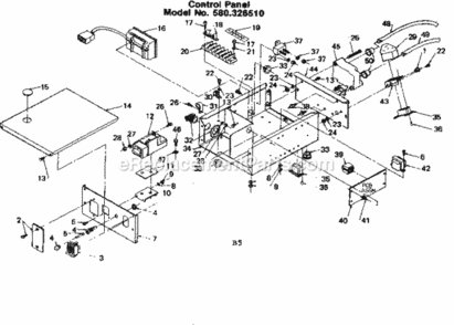 Page B Diagram and Parts List for 580326510  Craftsman Generator