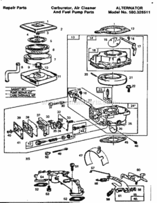 Page E Diagram and Parts List for 580326511  Craftsman Generator