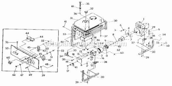 Page B Diagram and Parts List for 580326980  Craftsman Generator