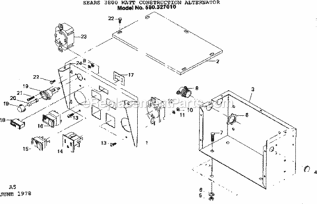 Part Location Diagram of 27767 Generac PILOT LIGHT-GREEN
