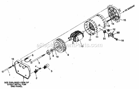 Page A Diagram and Parts List for 580327031  Craftsman Generator