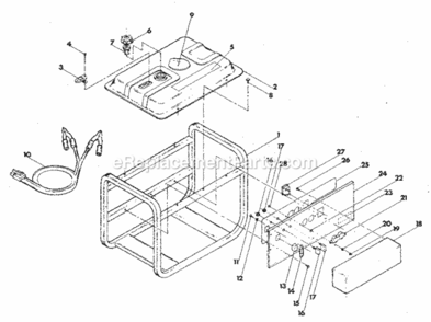 Page B Diagram and Parts List for 580327040  Craftsman Generator