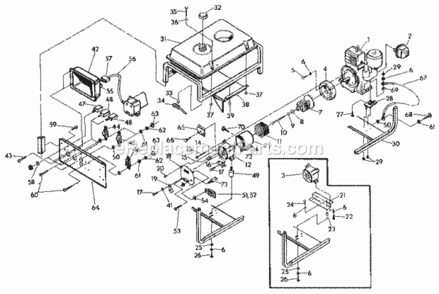 Part Location Diagram of 66820 Generac 10 Amp Circuit Brekr