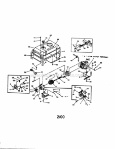 Part Location Diagram of 93585J Generac STATOR ASM 40DPE105