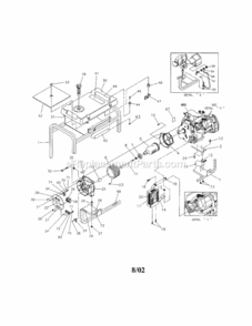 Page A Diagram and Parts List for 580327130  Craftsman Generator