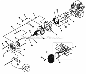 Page B Diagram and Parts List for 580327201  Craftsman Generator