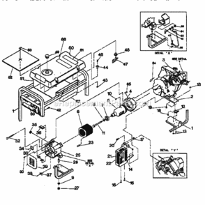 Page B Diagram and Parts List for 580327253  Craftsman Generator
